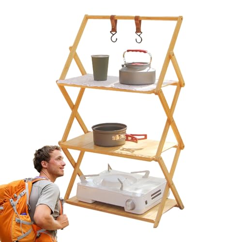 Camping Faltbares - Lagerregal Campingregale Mehrstöckiger Klapptisch, Camping Lagerregal Faltbar | Verschleißfestes kompaktes Campingregal Klapptisch für den Außenbereich und Zuhause Camping Faltbares - Lagerregal Campingregale Mehrstöckiger Klapptisch, Camping Lagerregal Faltbar | Verschleißfestes kompaktes Campingregal Klapptisch für den Außenbereich und Zuhause von Generic