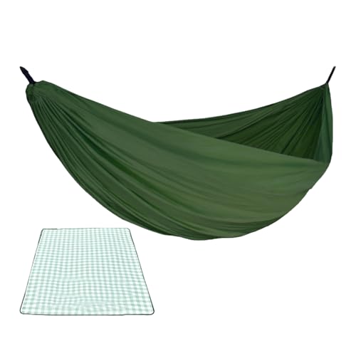 Camping Hängematte, Doppel-Wanderhängematte für eine Person, bequeme Ausrüstung mit Picknickdecke für Reisen, Wandern, , Park, Garten Camping Hängematte, Doppel-Wanderhängematte für eine Person, bequeme Ausrüstung mit Picknickdecke für Reisen, Wandern, , Park, Garten von Generic