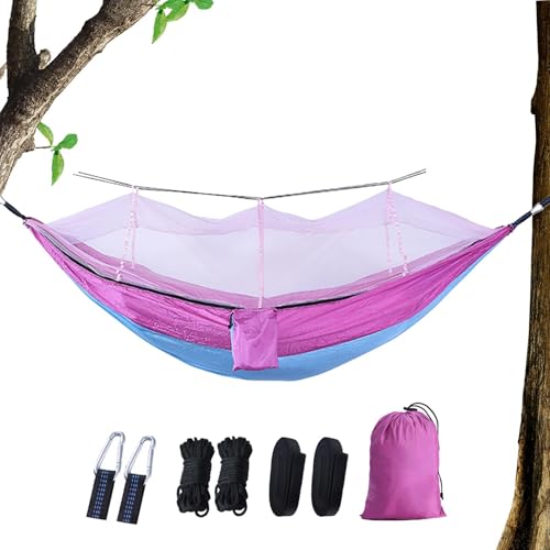 Camping-Hängematte mit Fliegennetz, Hängematte mit Fliegennetz, Campinghängematte, leichtes Hängebett, robuste Campingausrüstung für Camping im Freien von Generic