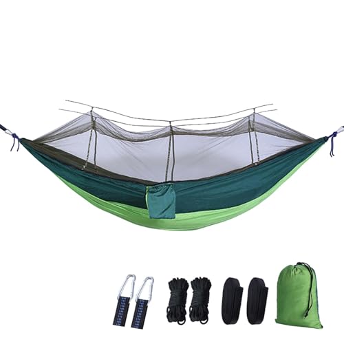 Camping-Hängematte mit Fliegennetz, Hängematte mit Fliegennetz, tragbare Camping-Hängematte, Netzbett, einfach zu installieren, für Reisen, atmungsaktives und leichtes Hängemattenbett Camping-Hängematte mit Fliegennetz, Hängematte mit Fliegennetz, tragbare Camping-Hängematte, Netzbett, einfach zu installieren, für Reisen, atmungsaktives und leichtes Hängemattenbett von Generic