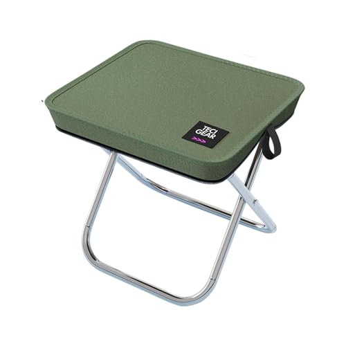 Camping-Klapphocker | Tragbarer Stuhl im Taschenformat | ultraleichter Campinghocker aus Aluminium zum Angeln | Kleine Klappstühle für den Außenbereich am Strand von Generic
