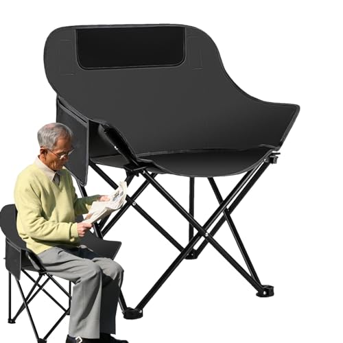 Camping-Klappstuhl, tragbarer Campingstuhl, Klappbarer Lounge-Stuhl aus Oxford-Stoff für Camping, Einfach zusammenzubauender tragbarer Schaukelstuhl mit Getränkehalter für Camping, Festival, von Generic