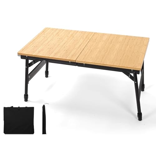 Camping Klapptisch Faltbar mit Höhenverstellbaren Beinen Igt Zweiteiliger Slide Campingtisch Klappbar mit Ausziehbarer Tischplatte für Picknick Strand Im Freien von Generic