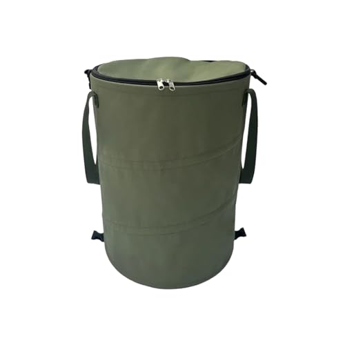 Camping Mülleimer Faltbar 37 L Wohnmobil Klappbarer Mülleimer Camping Outdoor Mülleimer Mit Deckel Garten Abfallbehälter Mehrzweck Müllbehälter (Army Green) von Generic