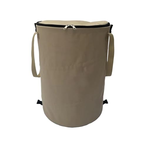 Camping Mülleimer Faltbar 37 L Wohnmobil Klappbarer Mülleimer Camping Outdoor Mülleimer Mit Deckel Garten Abfallbehälter Mehrzweck Müllbehälter (Beige) von Generic