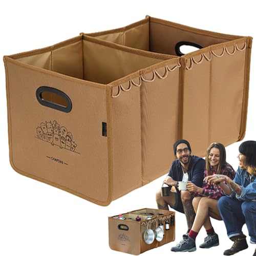 Camping-Organizer-Mülleimer – faltbarer Camping-Aufbewahrungs-Organizer | großes Fassungsvermögen, Camping-Kochgeschirr-Organizer, Camping-Tragetasche mit Griffen für Picknicks, von Generic