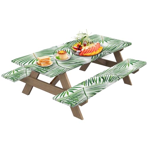 Camping Tischdecke Picknicktisch,Picknicktischdecken im Freien, wasserdichte Tischdecke mit grünem Blättermuster, Polyester Multifunktions-Tischschoner und 2-teiliges Sofabezug-Set für Barbcu Camping Tischdecke Picknicktisch,Picknicktischdecken im Freien, wasserdichte Tischdecke mit grünem Blättermuster, Polyester Multifunktions-Tischschoner und 2-teiliges Sofabezug-Set für Barbcu von Generic