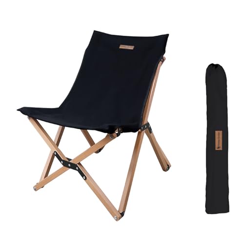 Campingstuhl Faltbar – Camping Stuhl Klappbar Leicht, mit Aufbewahrungstasche, Leicht zu Zerlegen und zu Reinigen, Geeignet für Strand, Picknick und Reisen(Black) von Generic