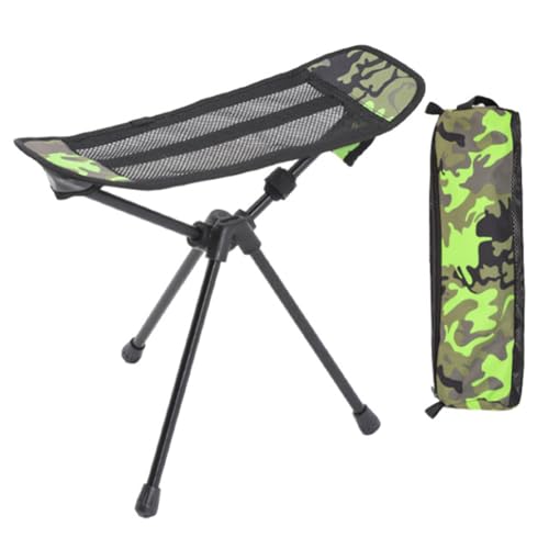 Campingstuhl Fußstütze Aluminiumlegierung, Campinghocker Faltbar Faltender Angelsitzstuhl Fußstütze Tragbarer Mondstuhl Fußhocker für Outdoor Strand von Generic