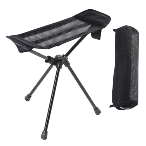 Campingstuhl Fußstütze Aluminiumlegierung, Campinghocker Faltbar Faltender Angelsitzstuhl Fußstütze Tragbarer Mondstuhl Fußhocker für Outdoor Strand von Generic