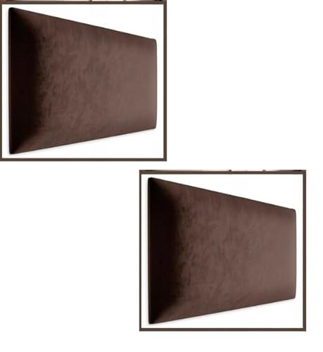 Capability - Wandpaneel 60x30 m | 4 Stück| Polsterpaneele für die Wand Kopfstütze| Wohnzimmer| Schlafzimmer| Velours| 3D-Panel| Moderne Dekoration| (Braun) von Generic