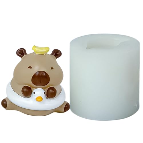 Capybara Silikonform Fondant Silikonform Capybara Silikonform für Harz | Capybara 3D Silikon Kuchenform Capybara Cute Capybara Kerzenform Capybara von Generic