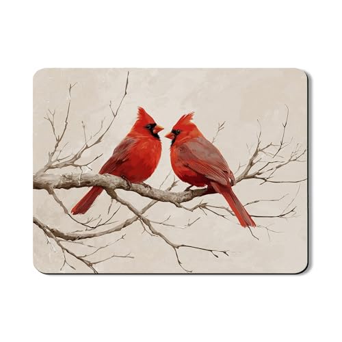 Cardinal Abtropfmatten für Küchentheke, elegantes rotes Vogel-Design, saugfähiges Gummi-Abtropfgestell, saisonale Wildtierdekoration für Zuhause, 45,7 x 61 cm von Generic