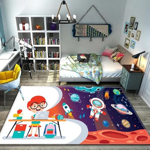 Cartoon-Raumschiff 3D-Gedruckter Weicher Spielzimmerteppich 120 X 160 cm - Rutschfester Teppich Mit Niedrigem Flor - Heimdekor-Fußmatte - Schmutzabweisend - Niedriger Flor, Fusselt Nicht -98130486615 Cartoon-Raumschiff 3D-Gedruckter Weicher Spielzimmerteppich 120 X 160 cm - Rutschfester Teppich Mit Niedrigem Flor - Heimdekor-Fußmatte - Schmutzabweisend - Niedriger Flor, Fusselt Nicht -98130486615 von Generic