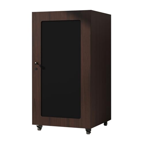 Cd Regal Holz Internes Lüftungskanaldesign Mit Universalrädern Schallplattenständer, Geeignet für Heimkino-Konferenzräume(Brown,59 * 60 * 103cm) von Generic