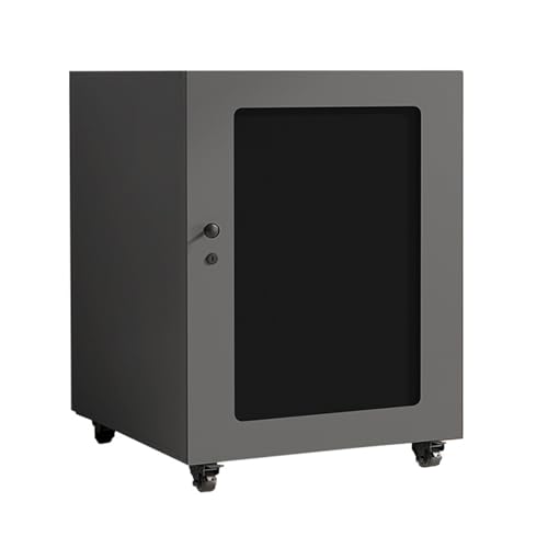 Cd Regal Holz Internes Lüftungskanaldesign Mit Universalrädern Schallplattenständer, Geeignet für Heimkino-Konferenzräume(Gray,59 * 60 * 63cm) von Generic