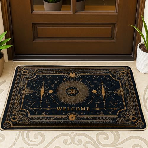 Celestial Design Fußmatte, dunkelblau, Willkommensmatte für den Innen- und Außenbereich, mystische Heimdekoration, rutschfeste Willkommensmatten, einfache Pflege, 73,2 x 43,2 cm Celestial Design Fußmatte, dunkelblau, Willkommensmatte für den Innen- und Außenbereich, mystische Heimdekoration, rutschfeste Willkommensmatten, einfache Pflege, 73,2 x 43,2 cm von Generic