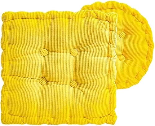Chair Cushions,Comfortable Cotton Thick Padding Quilted Cushion/Floor Cushion Indoor and Outdoor for Dining Room, Living(Yellow,Rotundity18) von Generic