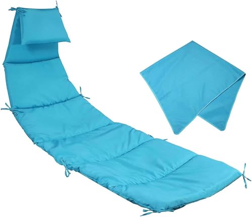 Chaiselongue Ersatzkissen Und Regenschirm Werten Sie Ihren Hängesessel Auf Loungesessel Und Chaiselongue Mit Widerstandsfähigen Und Stilvollen Accessoires Verbessern Sie Ihr Outdoo, Blue von Generic