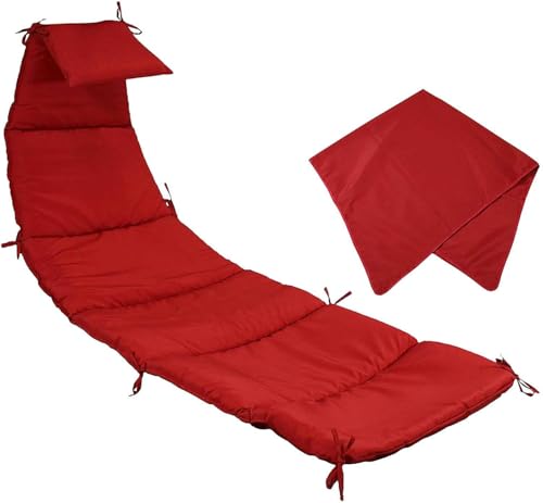 Chaiselongue Ersatzkissen Und Regenschirm Werten Sie Ihren Hängesessel Auf Loungesessel Und Chaiselongue Mit Widerstandsfähigen Und Stilvollen Accessoires Verbessern Sie Ihr Outdoo, Red von Generic