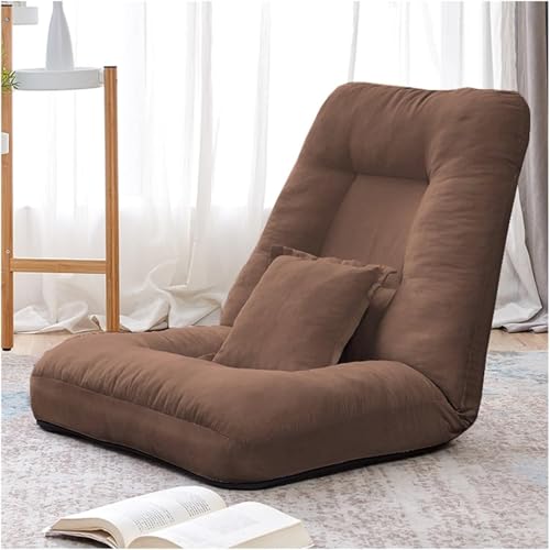 Chaiselongue-Sofa, 5-Winkel-Verstellbarer Liegestuhl, Faltbarer Tragbarer Freizeitsessel Mit Kissen Für Das Schlafzimmerbüro, Abnehmbar Waschbar, Dark Brown, 23.62x27.55x25.59in Chaiselongue-Sofa, 5-Winkel-Verstellbarer Liegestuhl, Faltbarer Tragbarer Freizeitsessel Mit Kissen Für Das Schlafzimmerbüro, Abnehmbar Waschbar, Dark Brown, 23.62x27.55x25.59in von Generic
