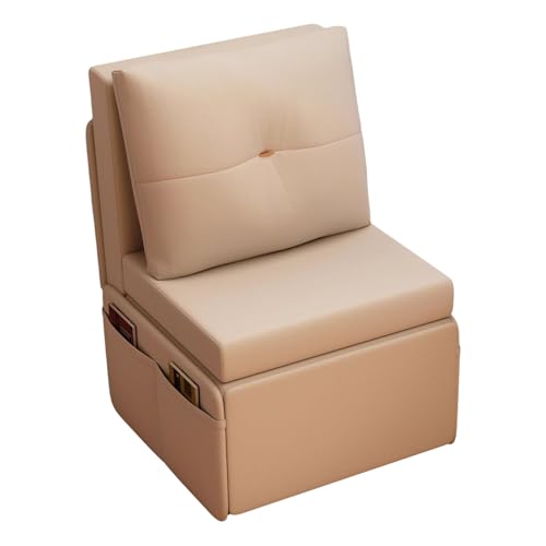 Chaiselongue Sofa mit Schlaffunktion Abnehmbar und Waschbar Milchsamtstoff Klappsessel mit Schlaffunktion Weiß Hochelastische Schaumstofffüllung Geeignet für Schlafzimmer, Wohnzimmer(205 * 50 * 49cm) von Generic