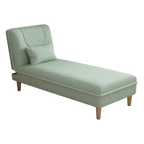 Chaiselongue Sofa mit Schlaffunktion Gästebett Klappbar mit 3 Stufig Verstellbarer Rückenlehne Multifunktionale Chaiselongue für Büros, Kleine Wohnungen(Light Green,130 * 65 * 78cm) von Generic