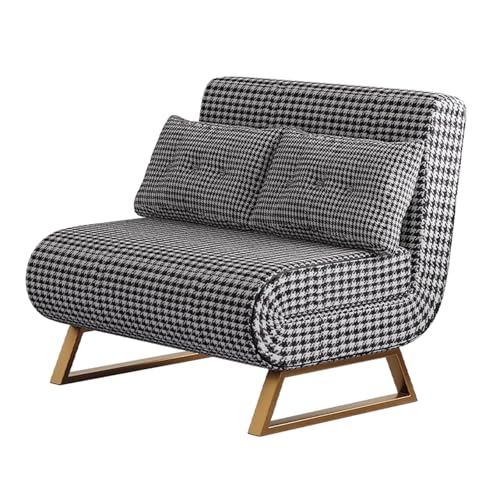 Chaiselongue Vintage Fünffach Verstellbare Rückenlehne Liegesessel mit Schlaffunktion Abnehmbar und Waschbar Baumwolle und Leinen Geeignet für Gäste, Zum Lernen(186 * 90 * 30cm) von Generic