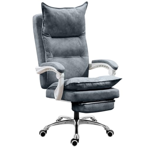 Chefsessel Aus Tech Cloth-Gewebe, Bürostuhl Mit Hoher Rückenlehne, Mit Fußstütze, Tragkraft 110 Kg(Dark Grey) von Generic