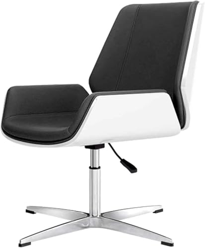 Chefsessel Ohne Räder Bürostuhl Mit Mittlerer Rückenlehne Drehbar Höhenverstellbarer Computerstuhl Mit Neigbarer Rückenlehne, Black Chefsessel Ohne Räder Bürostuhl Mit Mittlerer Rückenlehne Drehbar Höhenverstellbarer Computerstuhl Mit Neigbarer Rückenlehne, Black von Generic