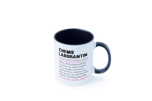 Chemielaborantin Tasse | lustig | Laborantin | Chemie Tasse Weiß Schwarz von Generic