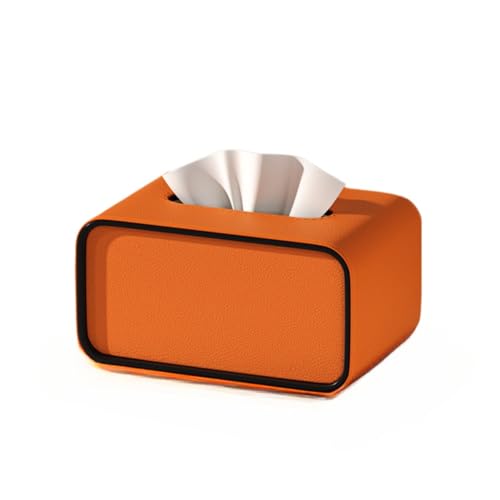 Chinese Plum Blossom Tissue Storage Box Haushalt Wohnzimmer Couchtisch Desktop Halter Auto Hotel Serviettenspender Rack Geeignet Für Bad Schlafzimmer Büro (Orange,Oval) von Generic