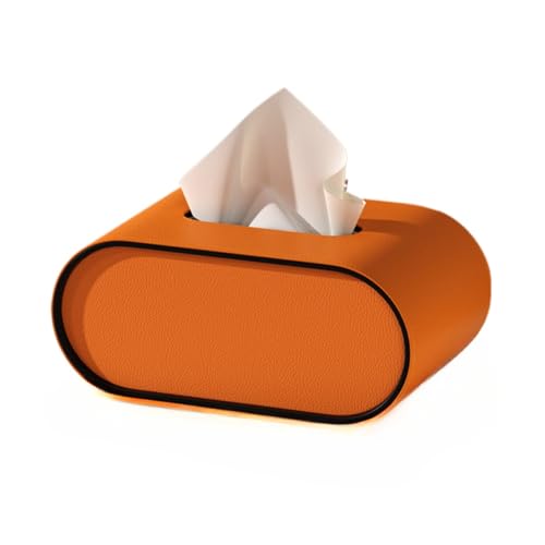 Chinese Plum Blossom Tissue Storage Box Haushalt Wohnzimmer Couchtisch Desktop Halter Auto Hotel Serviettenspender Rack Geeignet Für Bad Schlafzimmer Büro (Orange,Quadratisch) von Generic