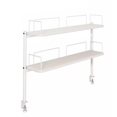 Clamp on Schreibtisch Organizer, Tischregale for Schreibtisch – Zuverlässige Tragstabilität, Desk Shelf for Home, Office und Dorm(White,60X20X69) von Generic