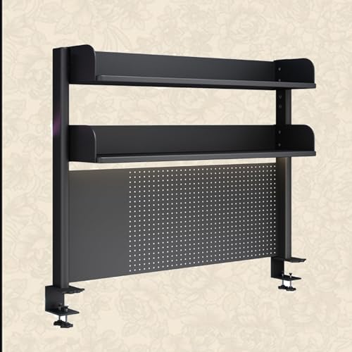 ClampOn Desktop-Extender Pegboard nizer Regal vielseitig Computer-Desktop-Zubehör Spiel Integritätsplatte verstellbares Desktop-Regalsystem 23,6/31,5/39 Zoll für den Bürogebrauch von Generic