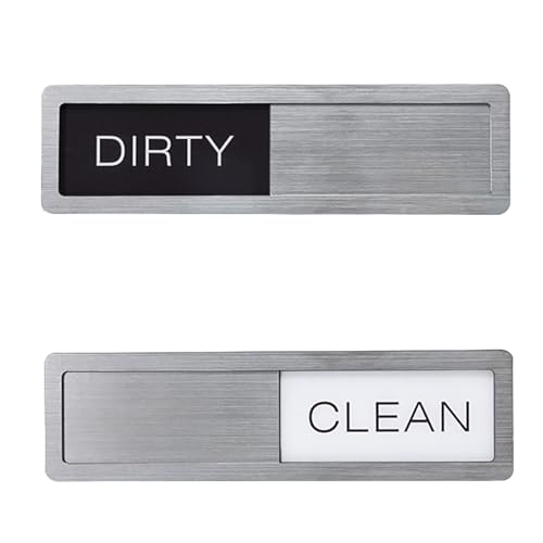 Clean/Dirty Schiebeschild Geschirrspüler Magnet-Schild Acryc Dishwasher Magnet Spülmaschine Magnet Indicator Küchenzubehör Kitchen Gadgets, Leicht zu lesen und zu verschieben (1 Stück) von Generic