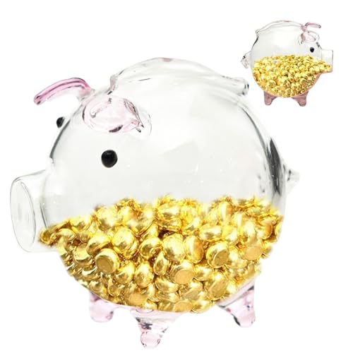 Clear Piig Coin Bank - Spardose für Geld, Geldbank | Transparente Spardose in Schweinsform | Unzerbrechliche Neuheit, entzückend und kreativ, kleine Spardose für Geburtstag, Tag Clear Piig Coin Bank - Spardose für Geld, Geldbank | Transparente Spardose in Schweinsform | Unzerbrechliche Neuheit, entzückend und kreativ, kleine Spardose für Geburtstag, Tag von Generic