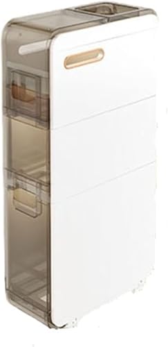 Clip Aufbewahrungsschrank Schublade Badezimmer Aufbewahrungsschrank Ultra Schmale Naht Sideboard Küchennaht Schrank Bodenstehend Mit Durchsichtigen Schubladen Und Rolle, White, Third Floors Clip Aufbewahrungsschrank Schublade Badezimmer Aufbewahrungsschrank Ultra Schmale Naht Sideboard Küchennaht Schrank Bodenstehend Mit Durchsichtigen Schubladen Und Rolle, White, Third Floors von Generic
