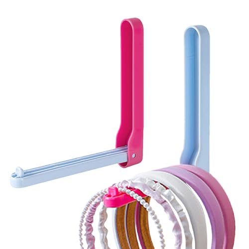 Clothes Hanger Storage - Storage Rack | Wall-Mounted Storages Rack, 2X Coat Hanger Organizer for Wall | Space Saving Adhesive Foldable Holder for Closet Storages Room Apartment Bedroom von Generic