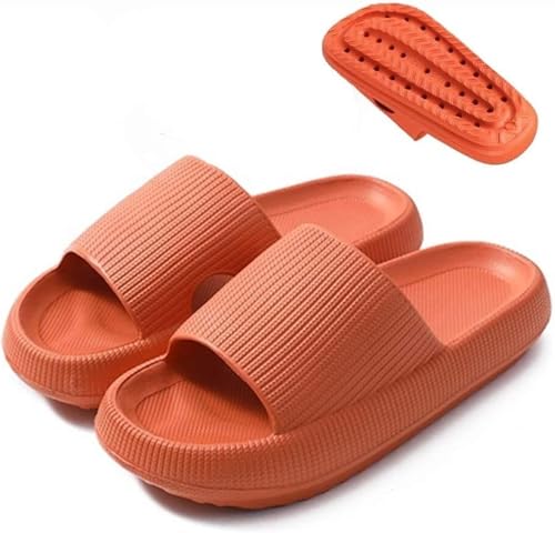 Cloud Slides Für Frauen Flip Flops Männer Badezimmer Hausschuhe Duschschuhe Anti Rutsch Gepolstertes Kissen Leicht Weiche Damen Sandalen Unisex Erwachsene, Orange, 40-41 Cloud Slides Für Frauen Flip Flops Männer Badezimmer Hausschuhe Duschschuhe Anti Rutsch Gepolstertes Kissen Leicht Weiche Damen Sandalen Unisex Erwachsene, Orange, 40-41 von Generic