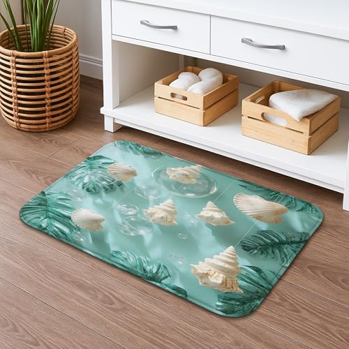 Coastal Shells Badematte, schnell trocknend, tropisches Meer-Dekor, rutschfester Duschvorleger, Sommer-Memory-Schaum, waschbar, Badteppiche für Badezimmer, WC, WC, dekorativ, 40,6 x 61 cm Coastal Shells Badematte, schnell trocknend, tropisches Meer-Dekor, rutschfester Duschvorleger, Sommer-Memory-Schaum, waschbar, Badteppiche für Badezimmer, WC, WC, dekorativ, 40,6 x 61 cm von Generic