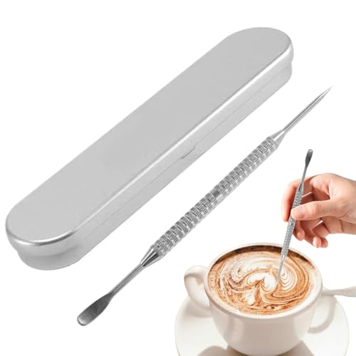 Coffee Art Pen | Double Ended Latte Art Pen | Professioneller Edelstahl Kaffee Kunst Stift, Home Kitchen Coffee Double Ended Tool für Latte Art von Generic