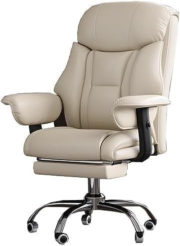 Computerstuhl Mit Fußstütze, Home-Office-Stuhl Ergonomischer Schreibtischstuhl, Gaming-Stuhl Für Erwachsene, Verstellbarer Drehbarer Schreibtischstuhl Aus Leder Mit Hoher Rücke, /Beige Computerstuhl Mit Fußstütze, Home-Office-Stuhl Ergonomischer Schreibtischstuhl, Gaming-Stuhl Für Erwachsene, Verstellbarer Drehbarer Schreibtischstuhl Aus Leder Mit Hoher Rücke, /Beige von Generic