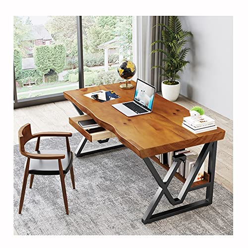 Computertisch Home Office Computertisch Massivholz-Schreibtisch und Stuhl-Set zum Schreiben und Lesen Arbeitsplatz Schreibtisch Studienschreibtisch mit Schublade (Größe : 200 x von Generic