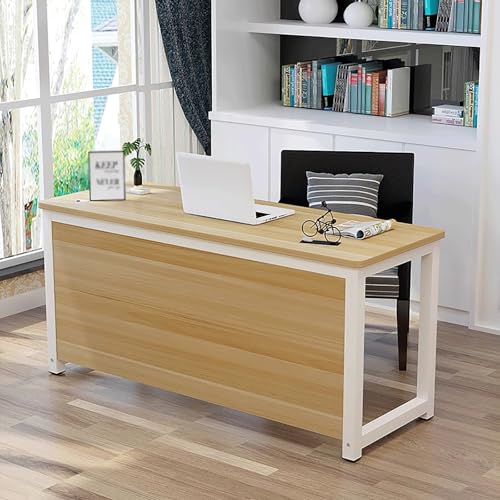 Computertisch Homeoffice-Schreibtisch Mit Sichtschutzblende Tischplatte aus Holz Schreiben/Arbeiten/Lernen/Kinder/Studenten/Lehrer for Büro und Homeoffice Tisch(A,160x60cm/63x24in) von Generic