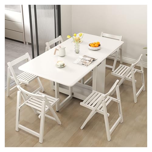 Convertible Butterfly Folding Dining Table Set with Oak Drop Leaf, Space Saving Furniture for Small Apartments & Kitchens - Includes 2 Chairs, 140cm/55in Convertible Butterfly Folding Dining Table Set with Oak Drop Leaf, Space Saving Furniture for Small Apartments & Kitchens - Includes 2 Chairs, 140cm/55in von Generic