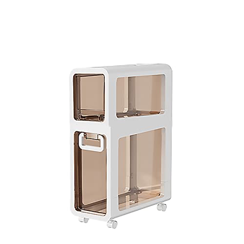 Corner Bathroom Cabinet with 4 Drawers & Wheels SpaceSaving Design Large Capacity for Small Spaces Vertical Storage Easy Assembly Modern Home nizer von Generic
