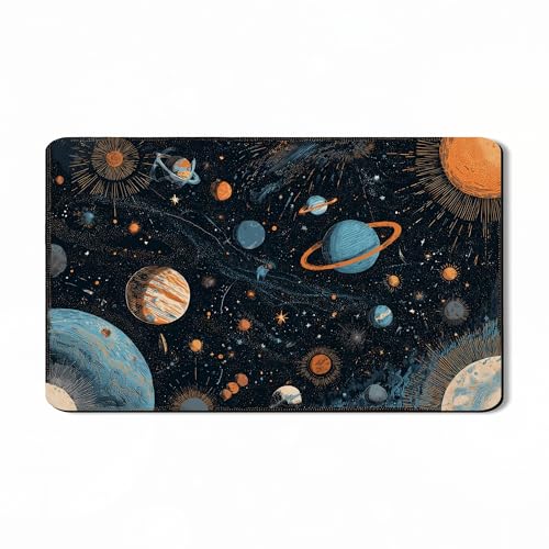 Cosmic Abtropfmatten für Küchentheke, Vintage-Design, saugfähiges Gummi-Abtropfgestell, himmlisches PU-Leder, Abtropfmatte für Küchenthekenschutz, 30,5 x 50,8 cm von Generic