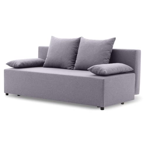 Couch SINE 190x75 mit schlaffunktion - Klassisch Design - Schlafcouch mit Stauraum - Kissen - Auswahl an Farben (LUX 05) von Generic