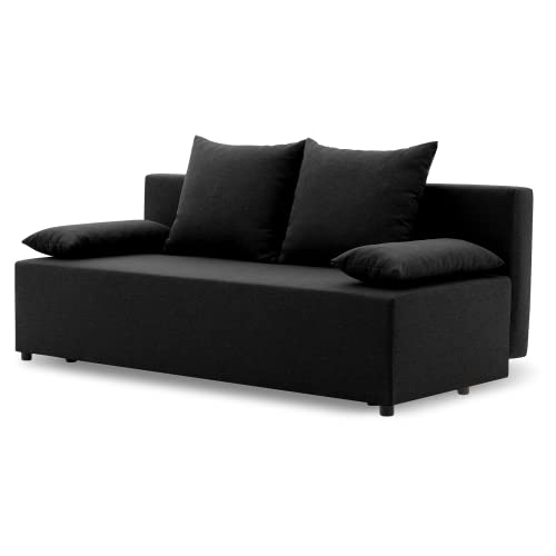 Couch SINE 190x75 mit schlaffunktion - Klassisch Design - Schlafcouch mit Stauraum - Kissen - Auswahl an Farben (LUX 23) von Generic